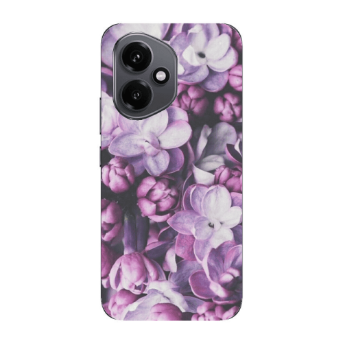 Honor Magic 400 Purple Flowers Transparent Silicone TPU Θήκη